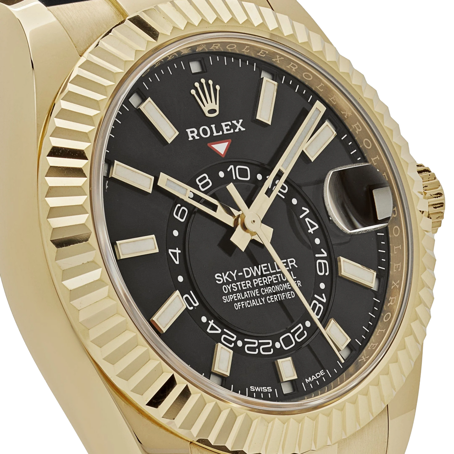 Sky-Dweller 42mm Yellow Gold Bright Black Dial 336238