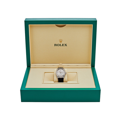 Sky-Dweller 42mm 18K White Gold Meteorite Dial Diamond Watch 326259TBR