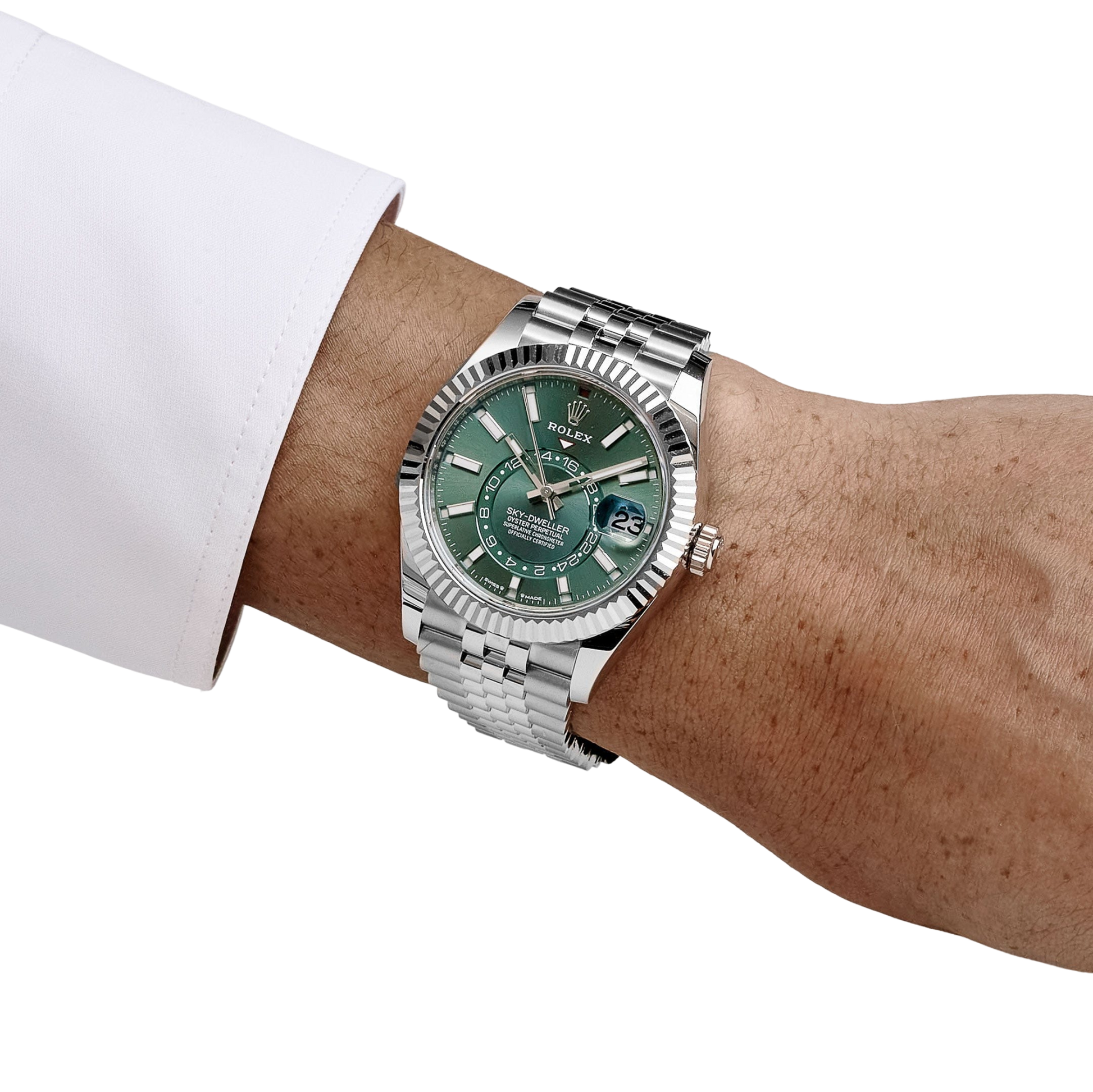 Sky-Dweller Stainless Steel Green Dial Jubilee 336934-0002 New