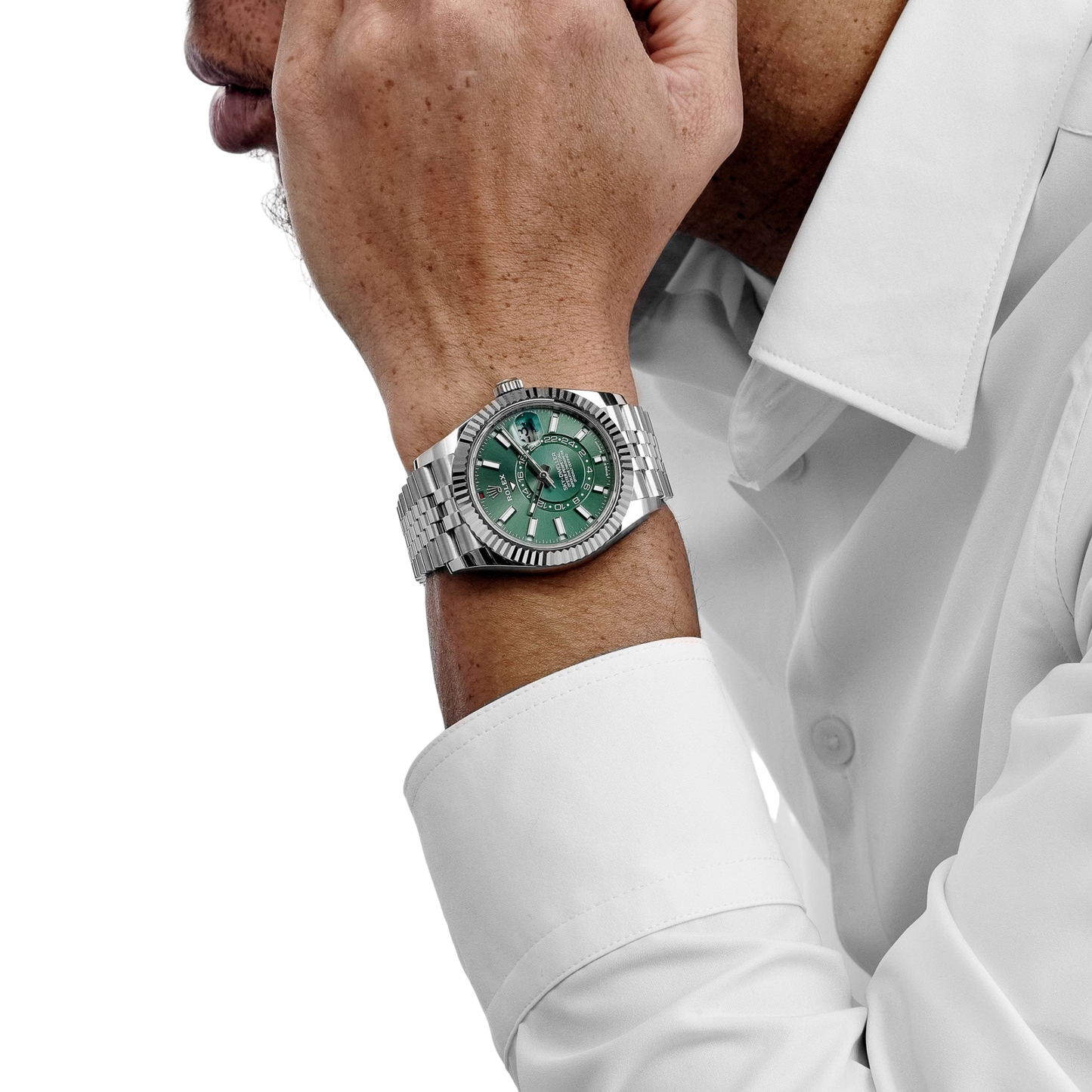Sky-Dweller Stainless Steel Green Dial Jubilee 336934-0002 New