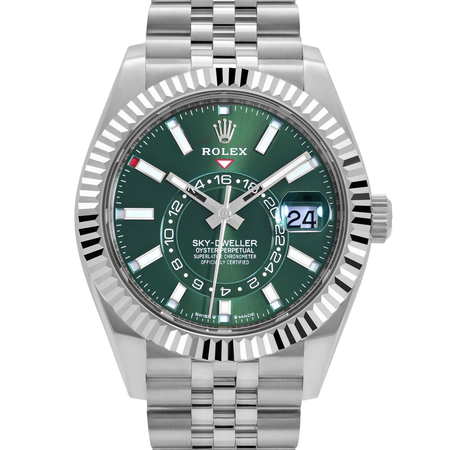 Sky-Dweller Stainless Steel Green Dial Jubilee 336934-0002 New