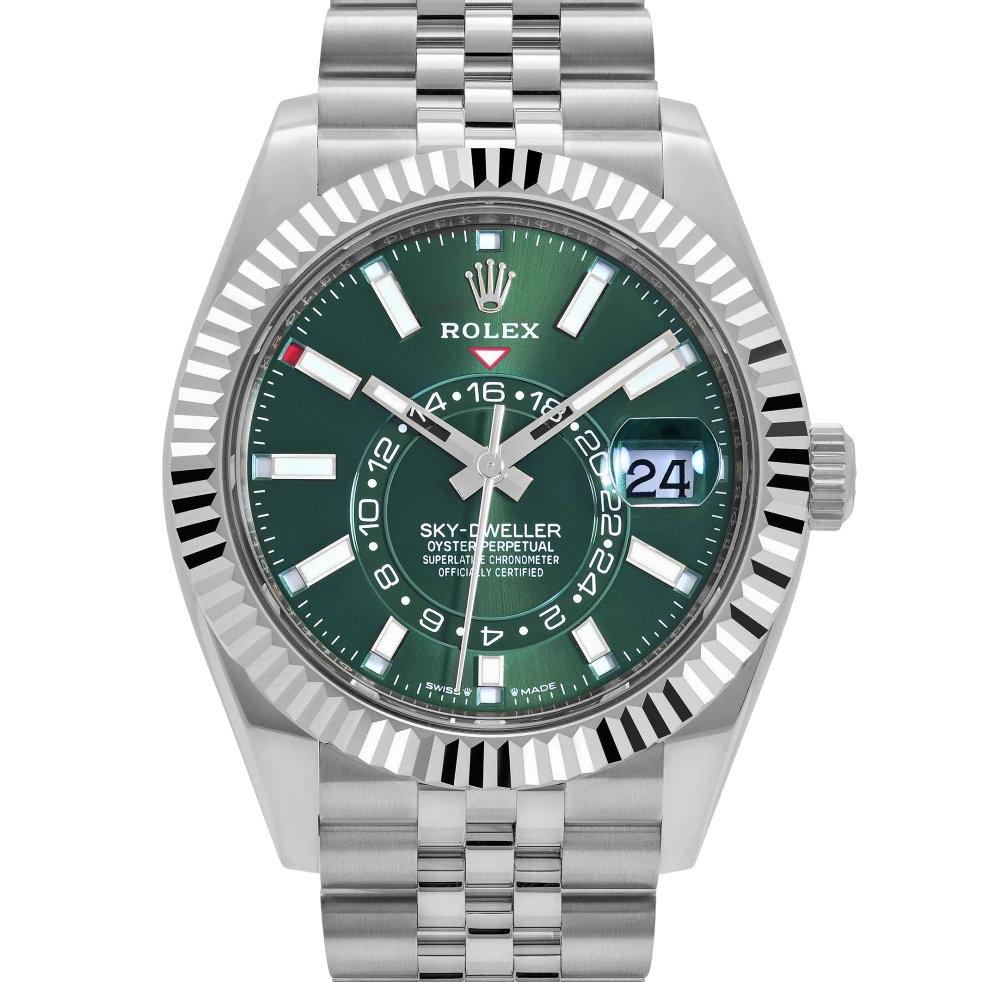 Sky-Dweller Stainless Steel Green Dial Jubilee 336934-0002 New