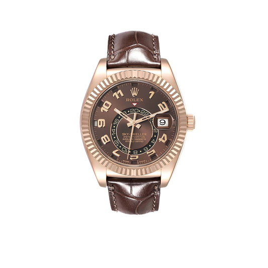 Sky-Dweller 42mm  Everose Chocolate Brown Dial Rose Gold Watch 326135