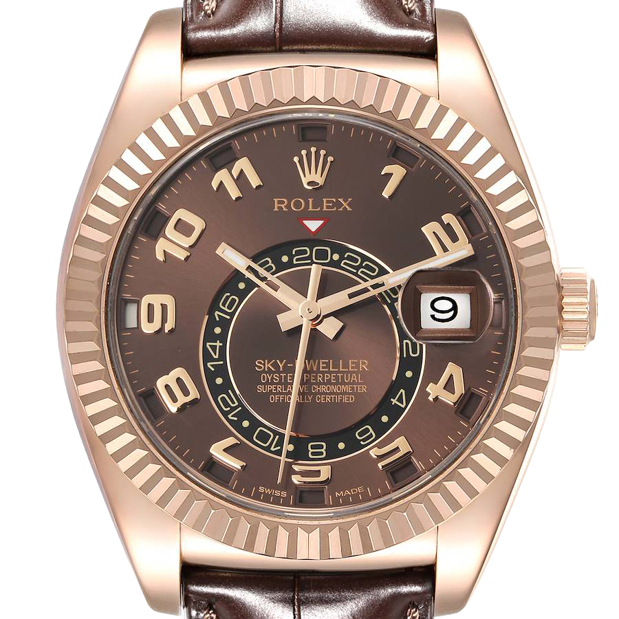 Sky-Dweller 42mm  Everose Chocolate Brown Dial Rose Gold Watch 326135