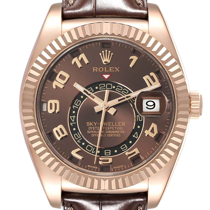 Sky-Dweller 42mm  Everose Chocolate Brown Dial Rose Gold Watch 326135