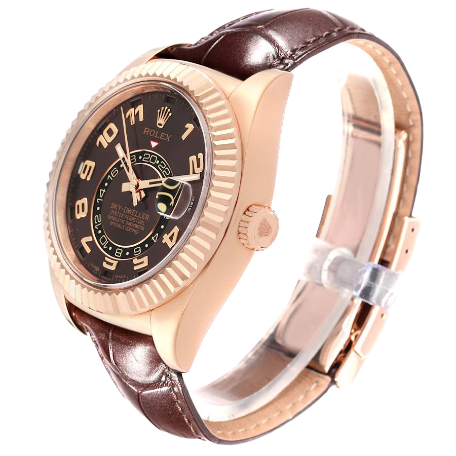Sky-Dweller 42mm  Everose Chocolate Brown Dial Rose Gold Watch 326135