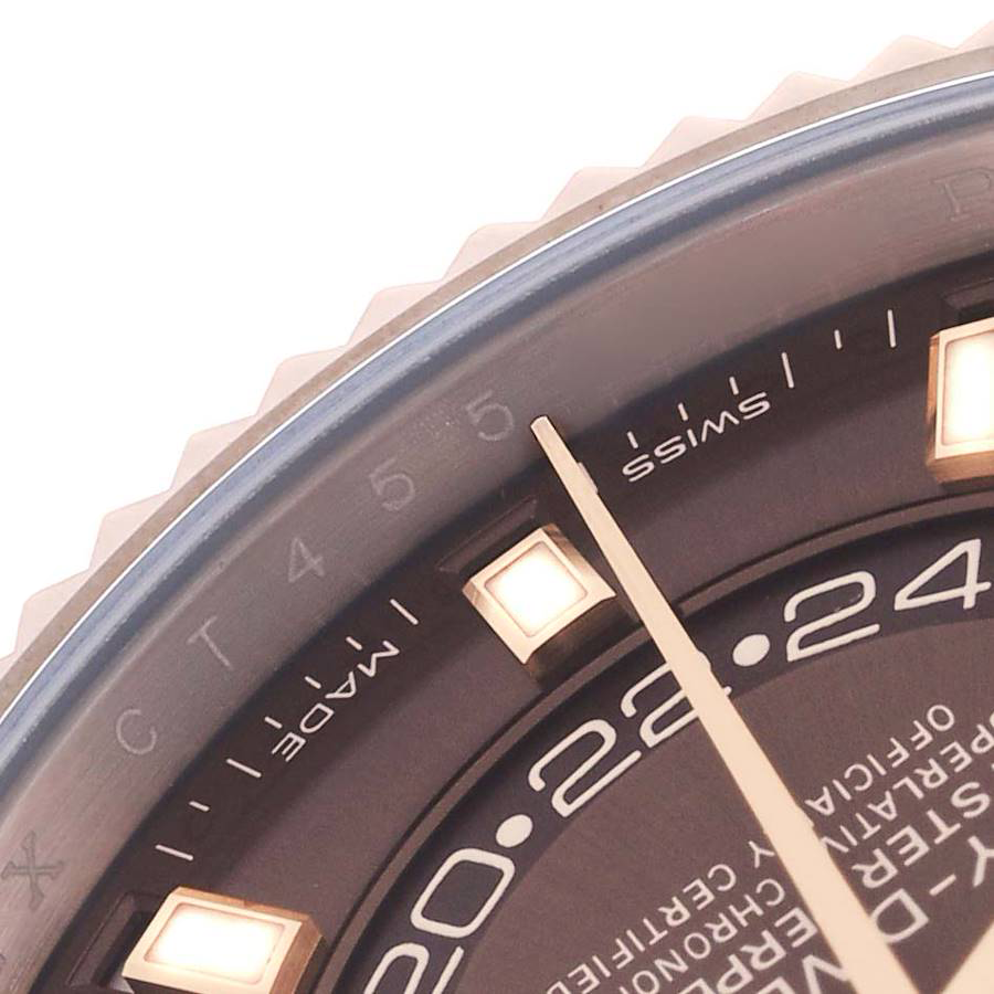 Sky-Dweller 42mm Rose Gold Chocolate Brown Dial Mens Watch 326235