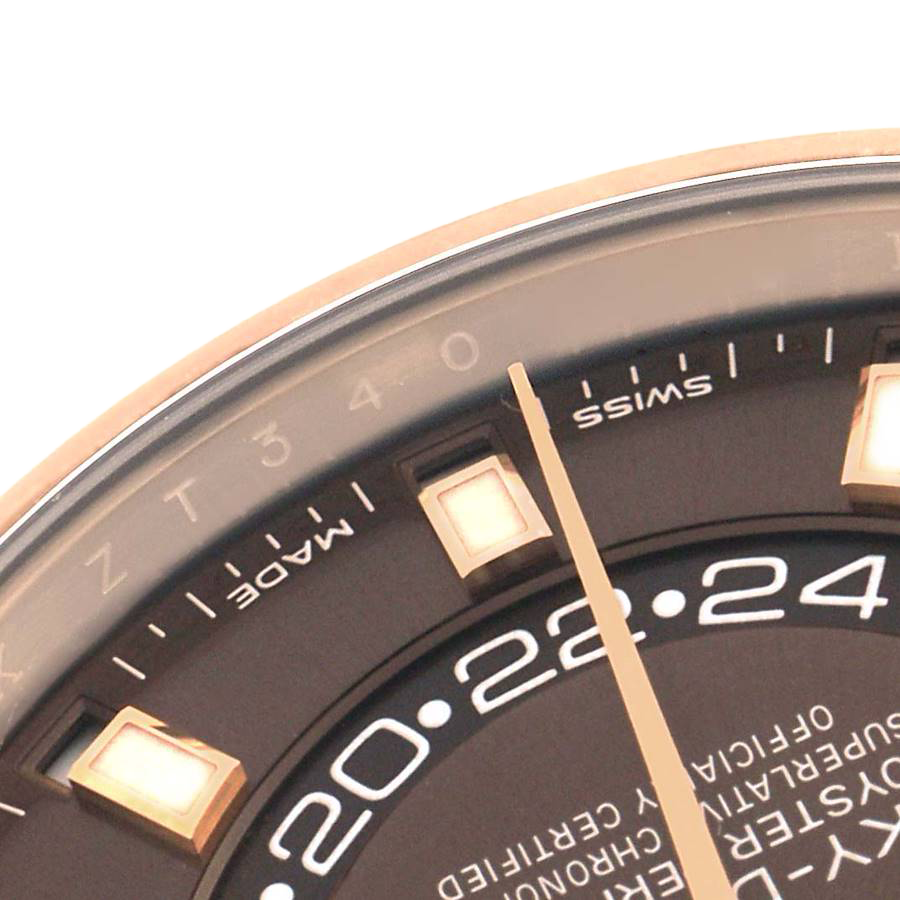 Sky-Dweller 42mm Rose Gold Chocolate Brown Dial Mens Watch 326935