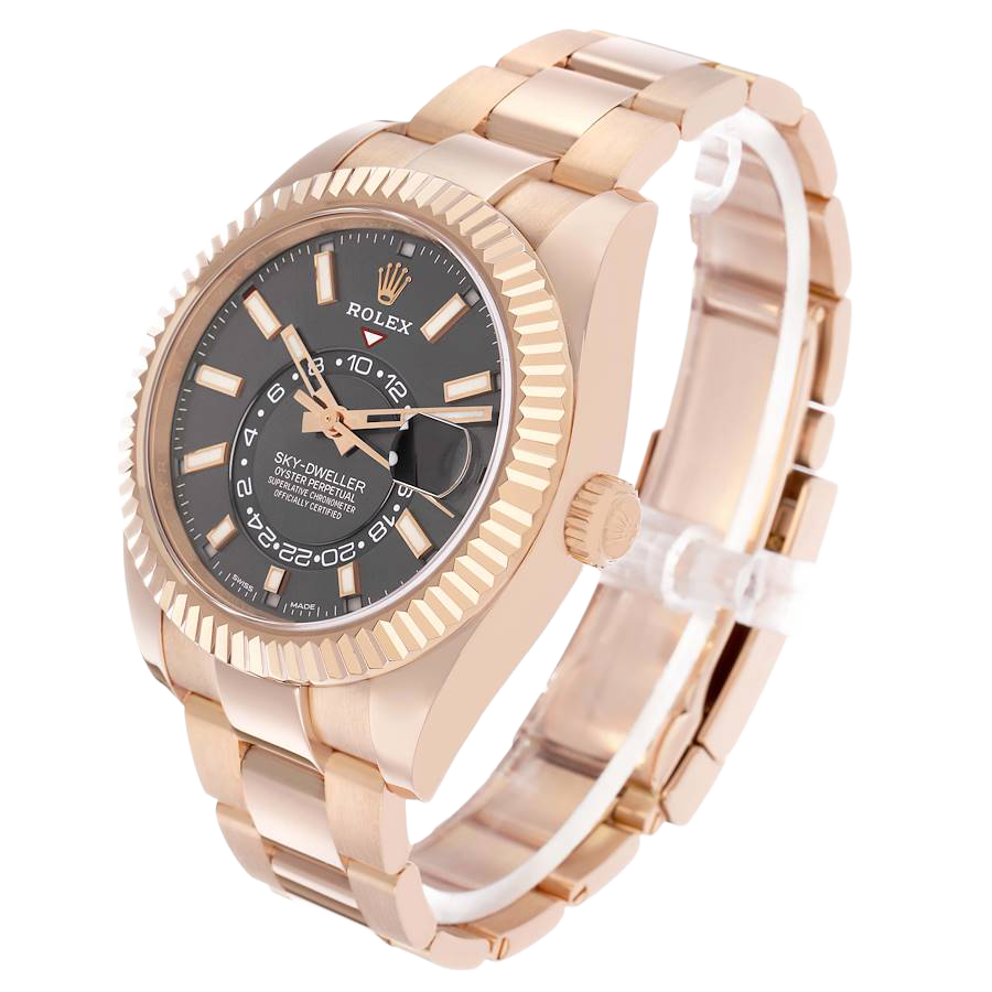 Sky-Dweller 42mm Rose Gold Slate Dial Mens Watch 326935