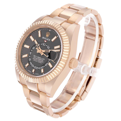 Sky-Dweller 42mm Rose Gold Slate Dial Mens Watch 326935