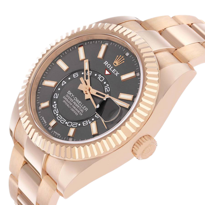 Sky-Dweller 42mm Rose Gold Slate Dial Mens Watch 326935