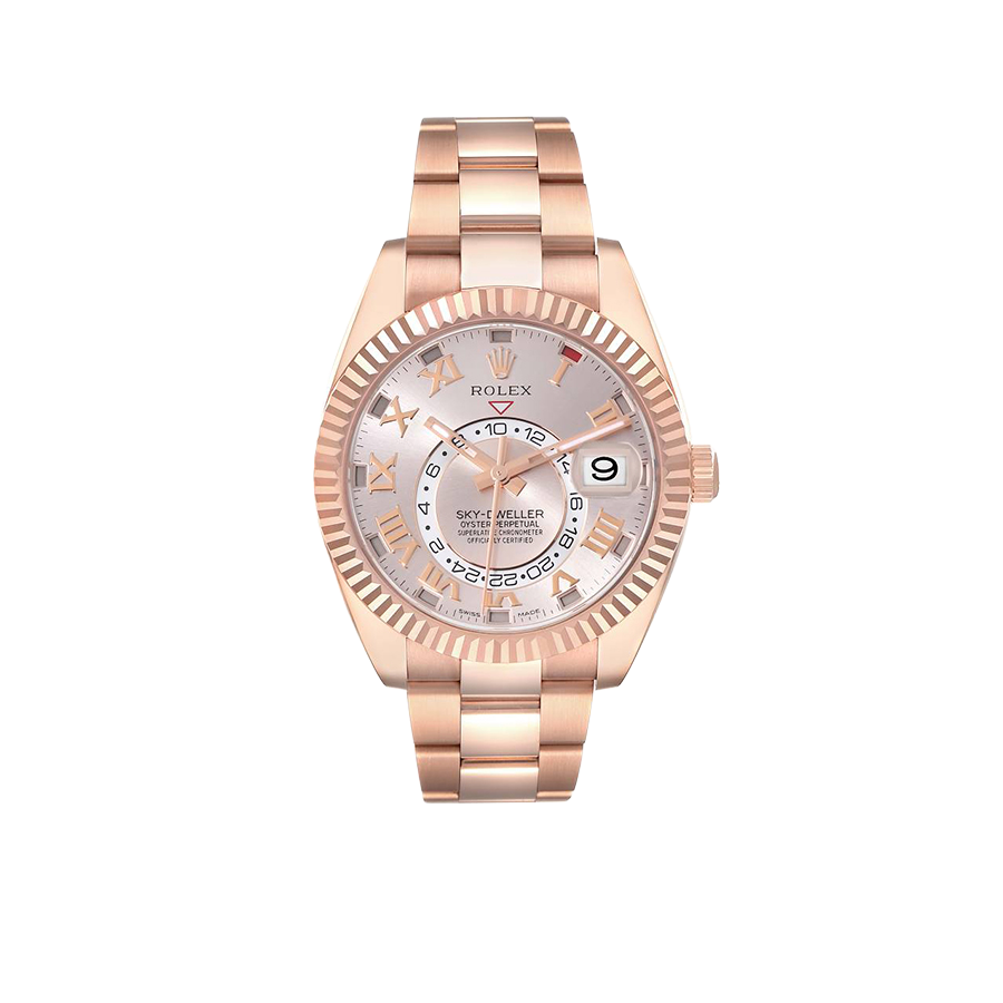 Sky-Dweller 42mm  Rose Gold Sundust Dial Mens Watch 326935