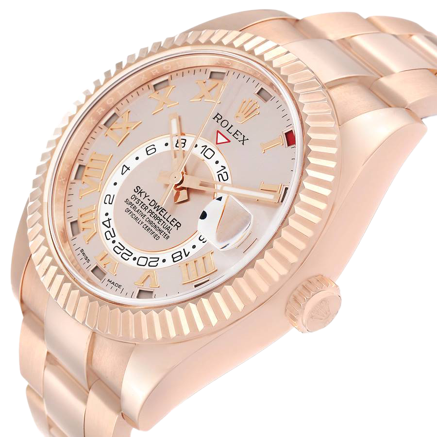 Sky-Dweller 42mm  Rose Gold Sundust Dial Mens Watch 326935