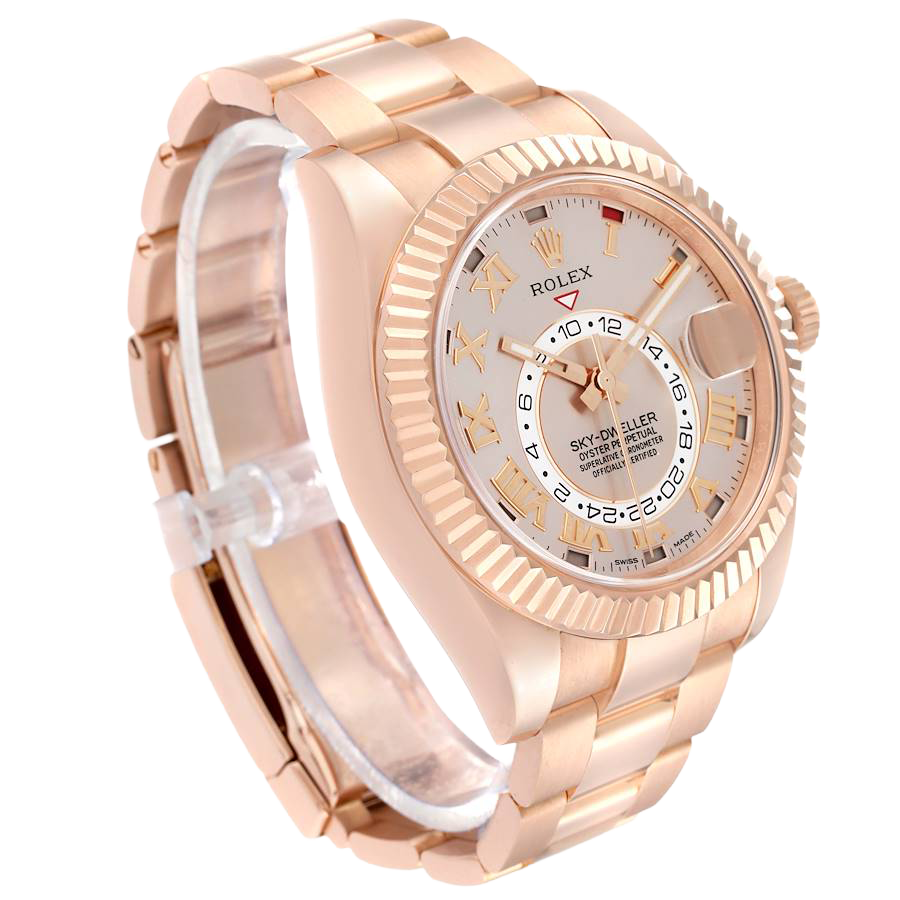 Sky-Dweller 42mm  Rose Gold Sundust Dial Mens Watch 326935