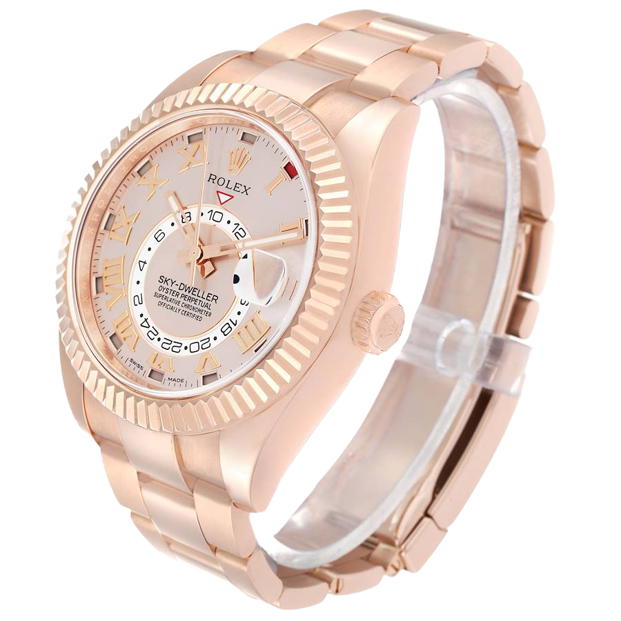 Sky-Dweller 42mm  Rose Gold Sundust Dial Mens Watch 326935