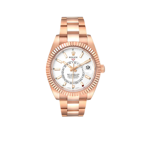 Sky-Dweller 42mm  Rose Gold White Dial Mens Watch 326935