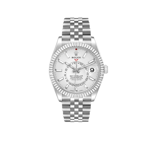 Sky-Dweller 42mm  Silver Dial Steel White Gold Mens Watch 326934