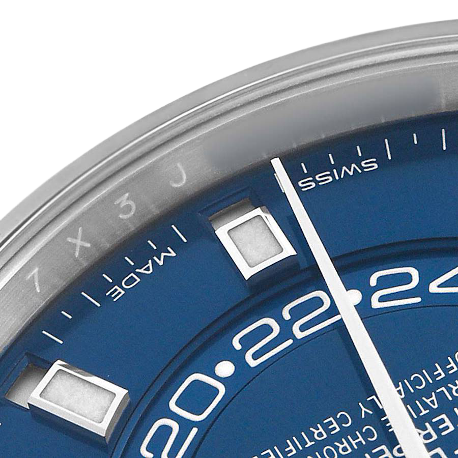 Sky-Dweller 42mm Steel White Gold Blue Dial Mens Watch 326934