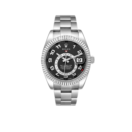 Sky-Dweller 42mm White Gold Black Dial Mens Watch 326939