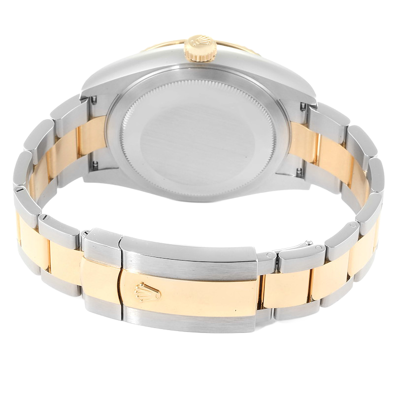 Sky Dweller 42mm Yellow Gold Steel Black Dial Mens Watch 326933