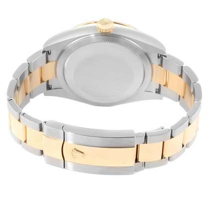 Sky Dweller 42mm Yellow Gold Steel Black Dial Mens Watch 326933