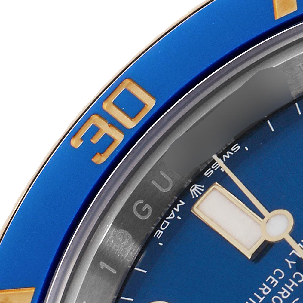 Submariner 41mm Steel Yellow Gold Blue Dial Mens Watch 126613