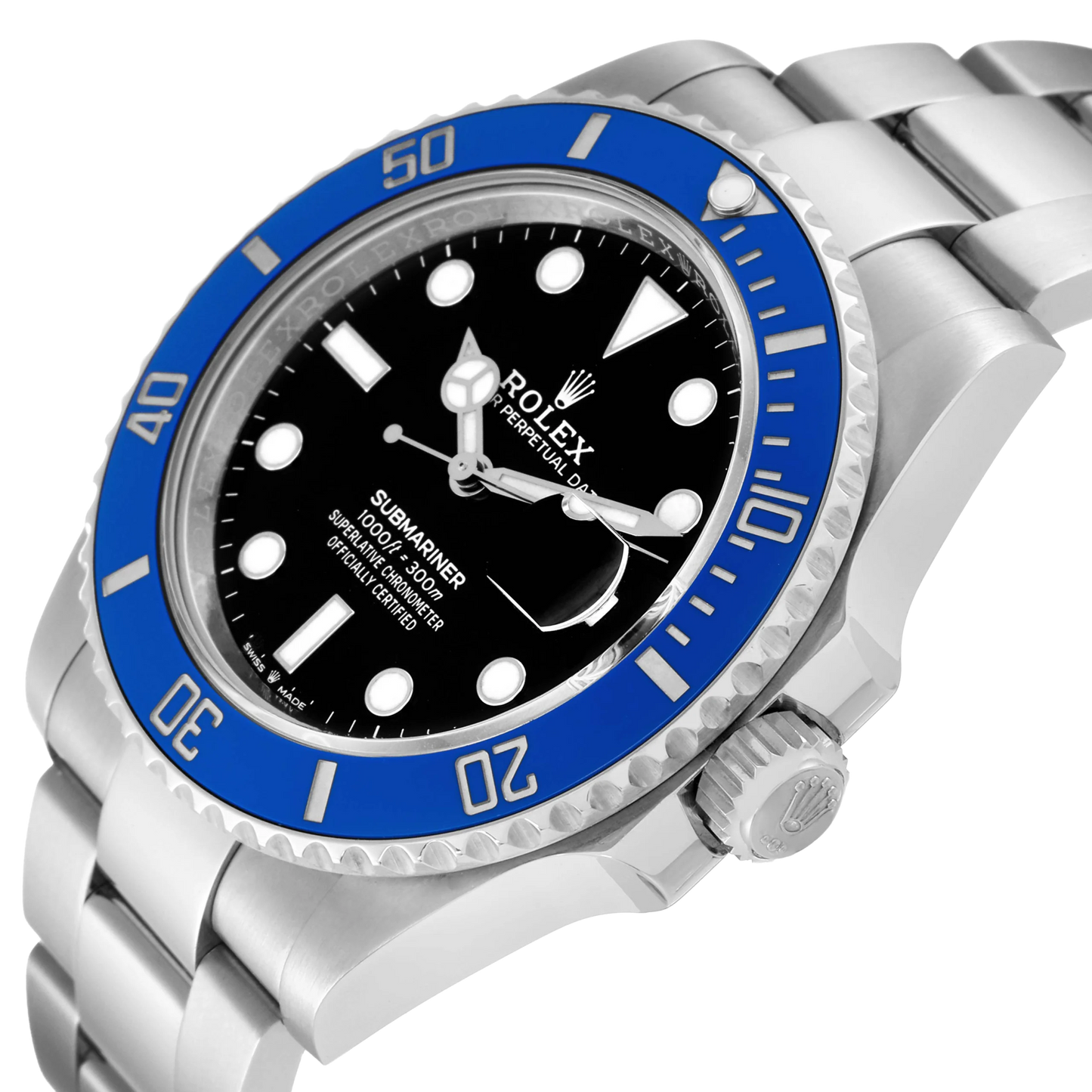 Submariner 41mm Cookie Monster Blue Ceramic Bezel White Gold Mens Watch 126619