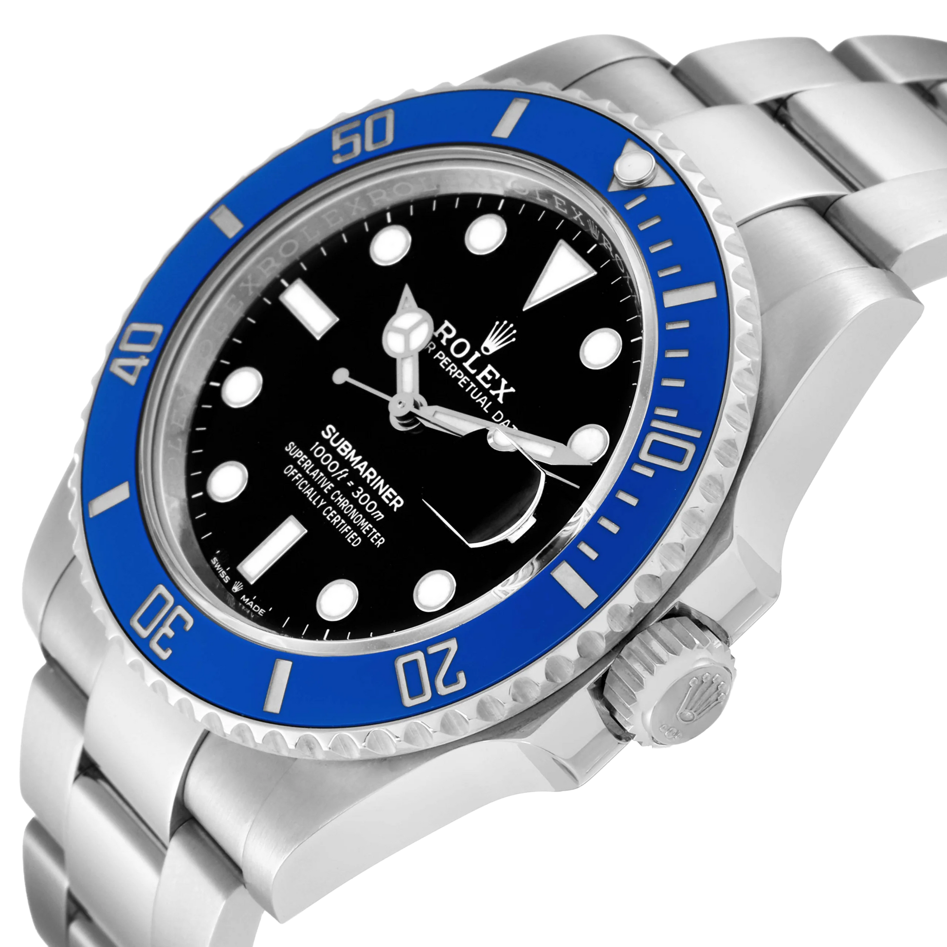 Submariner 41mm Cookie Monster Blue Ceramic Bezel White Gold Mens Watch 126619