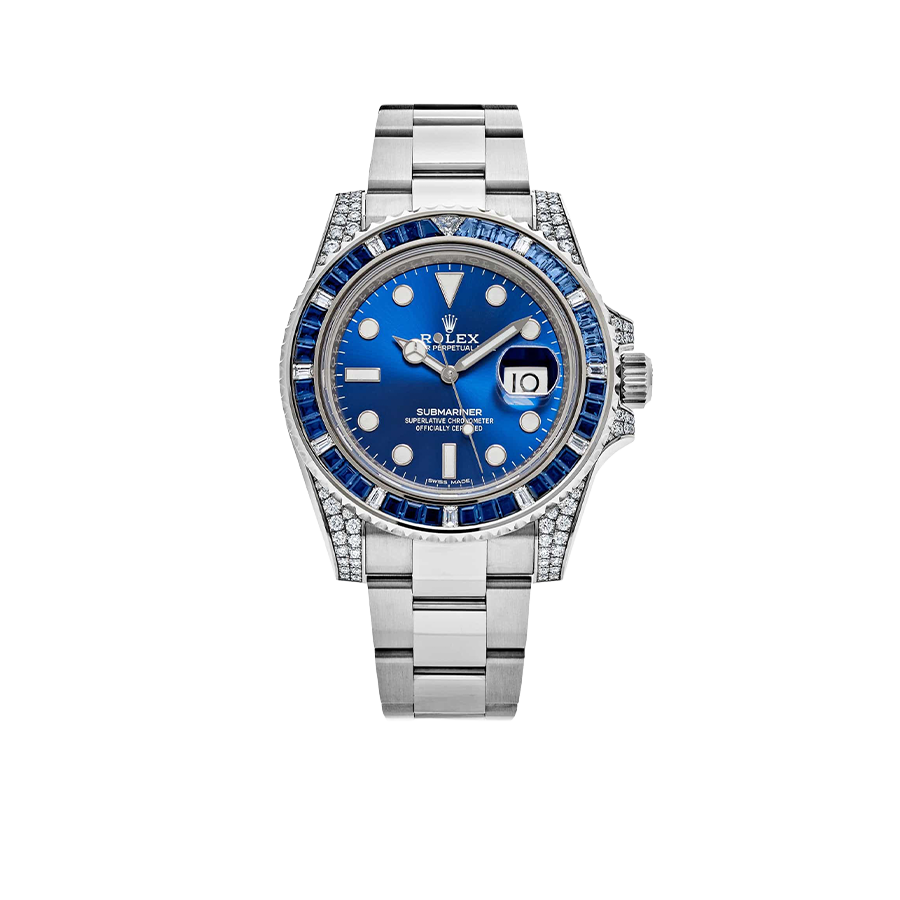 Submariner Date 40mm 116659SABR White Gold Blue Dial Sapphire Diamond Bezel