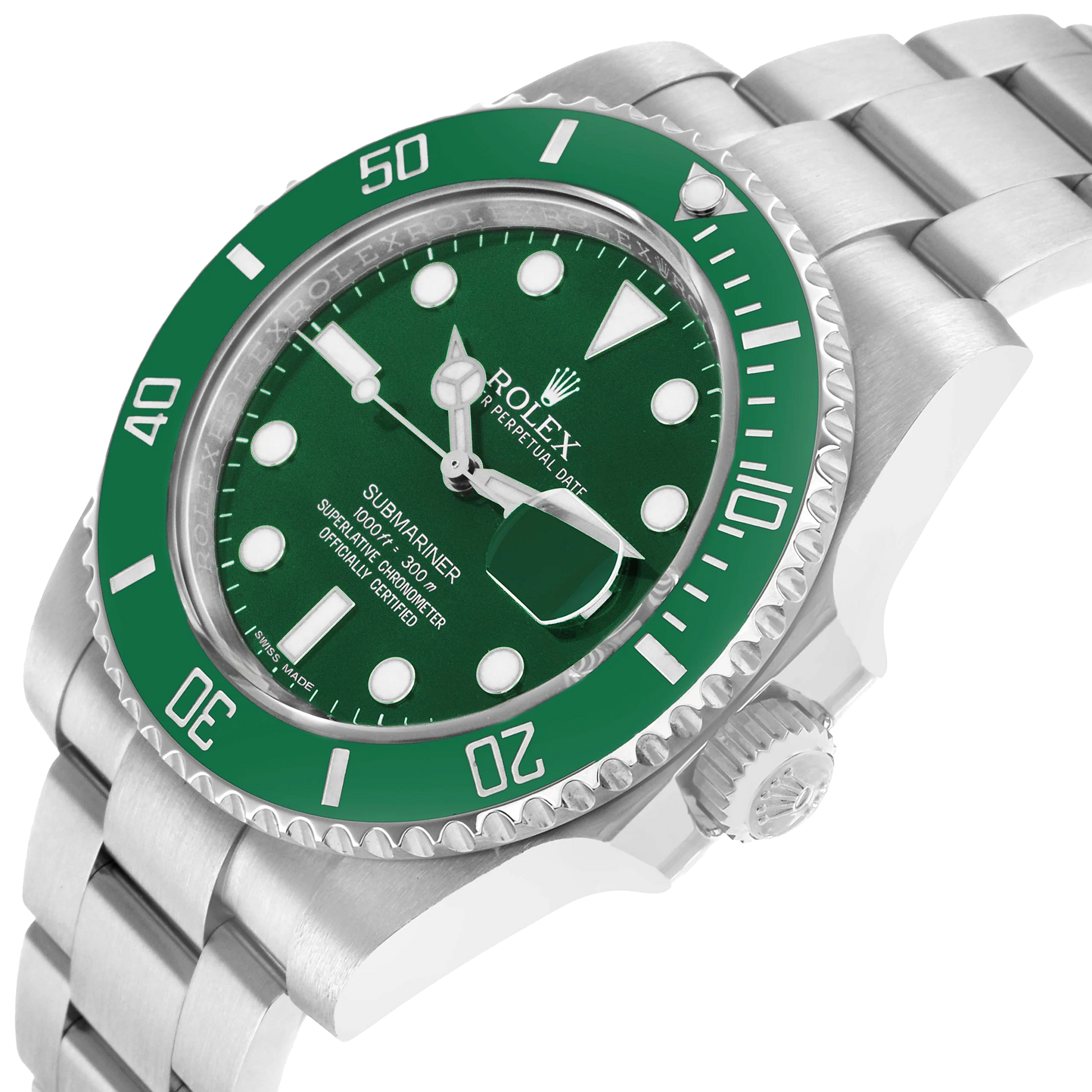 Submariner 40mm Hulk Steel Green Dial Bezel Mens Watch 116610LV