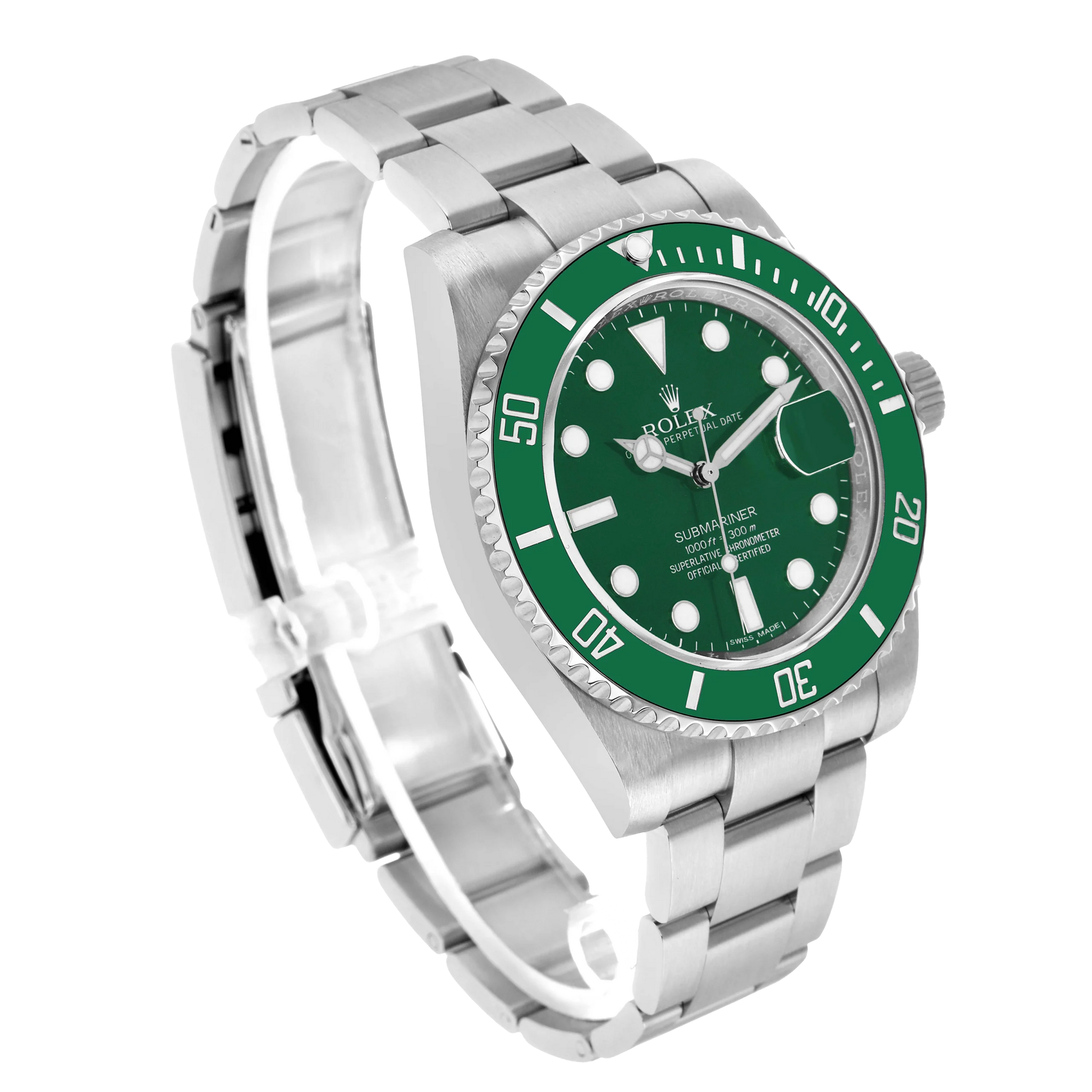 Submariner 40mm Hulk Steel Green Dial Bezel Mens Watch 116610LV