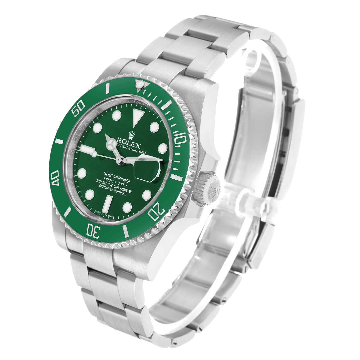 Submariner 40mm Hulk Steel Green Dial Bezel Mens Watch 116610LV
