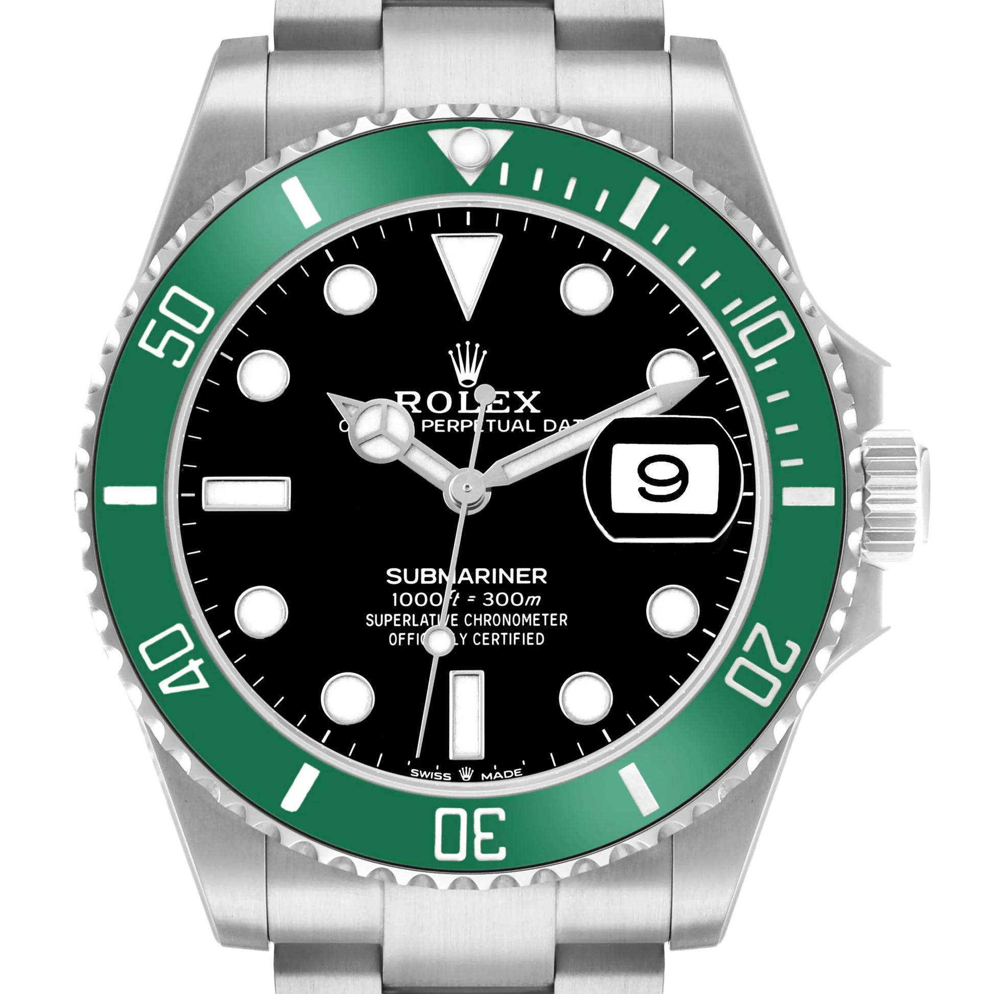 Submariner 41mm Starbucks Steel Green Bezel Mens Watch 126610LV