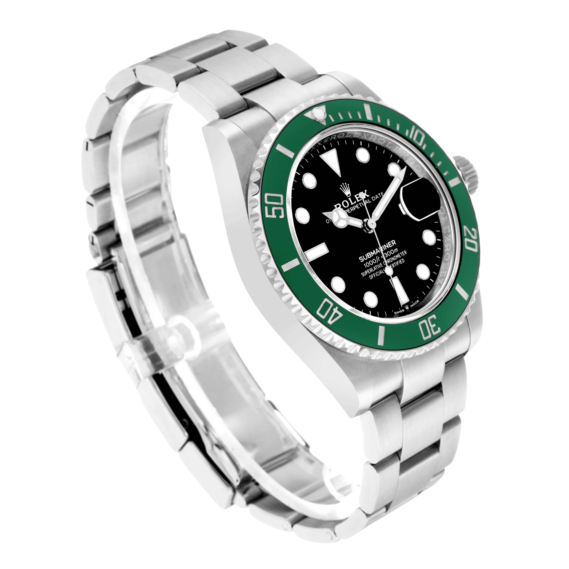 Submariner 41mm Starbucks Steel Green Bezel Mens Watch 126610LV
