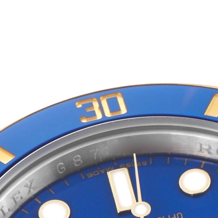 Submariner 40mm Steel Yellow Gold Blue Dial Bezel Mens Watch 116613