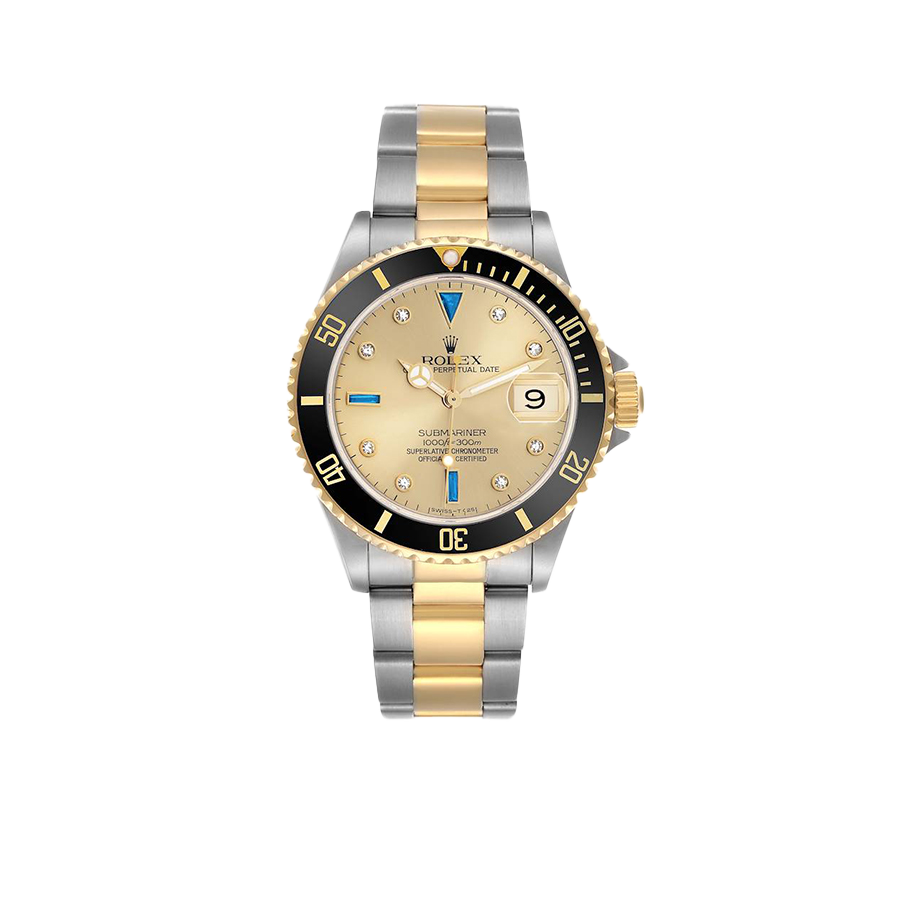 Submariner Steel Yellow Gold 40mmDiamond Serti Mens Watch 16613