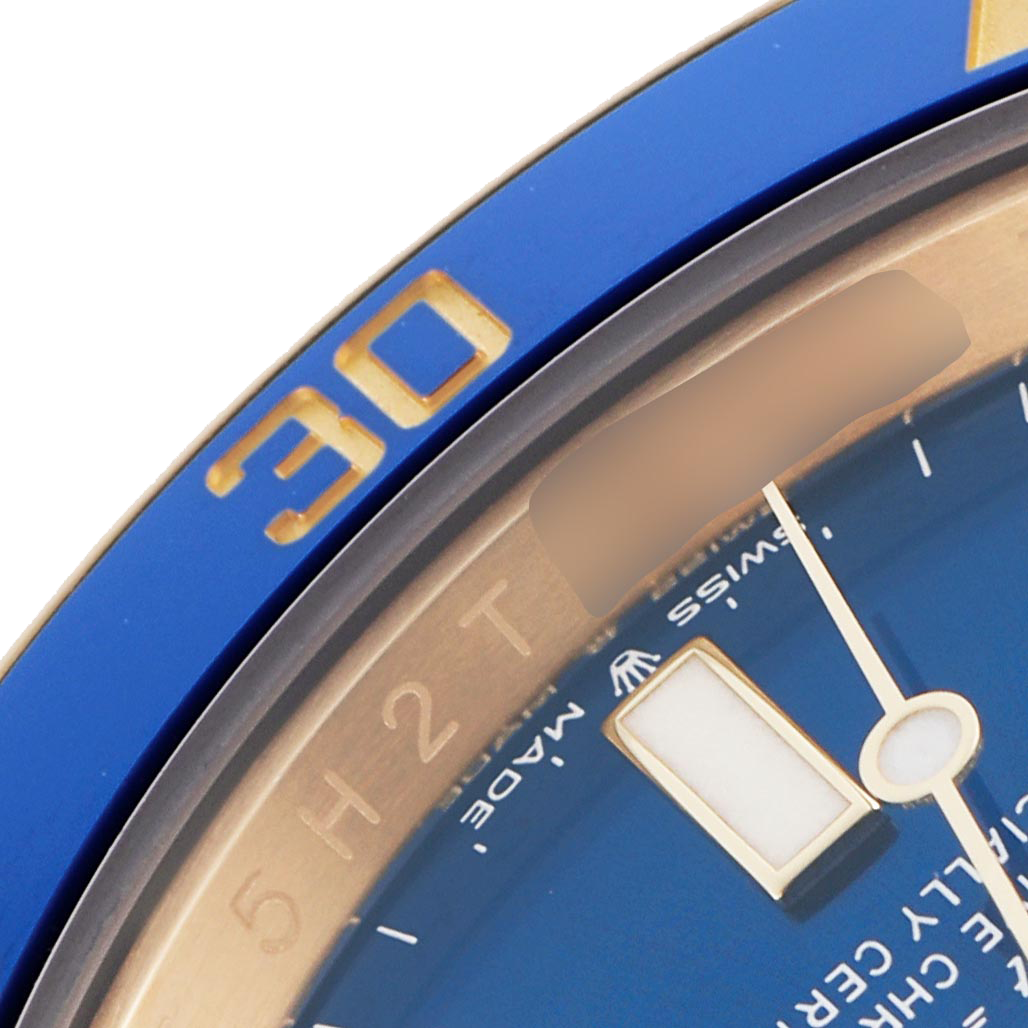 Submariner 41mm Yellow Gold Blue Dial Bezel Mens Watch 126618