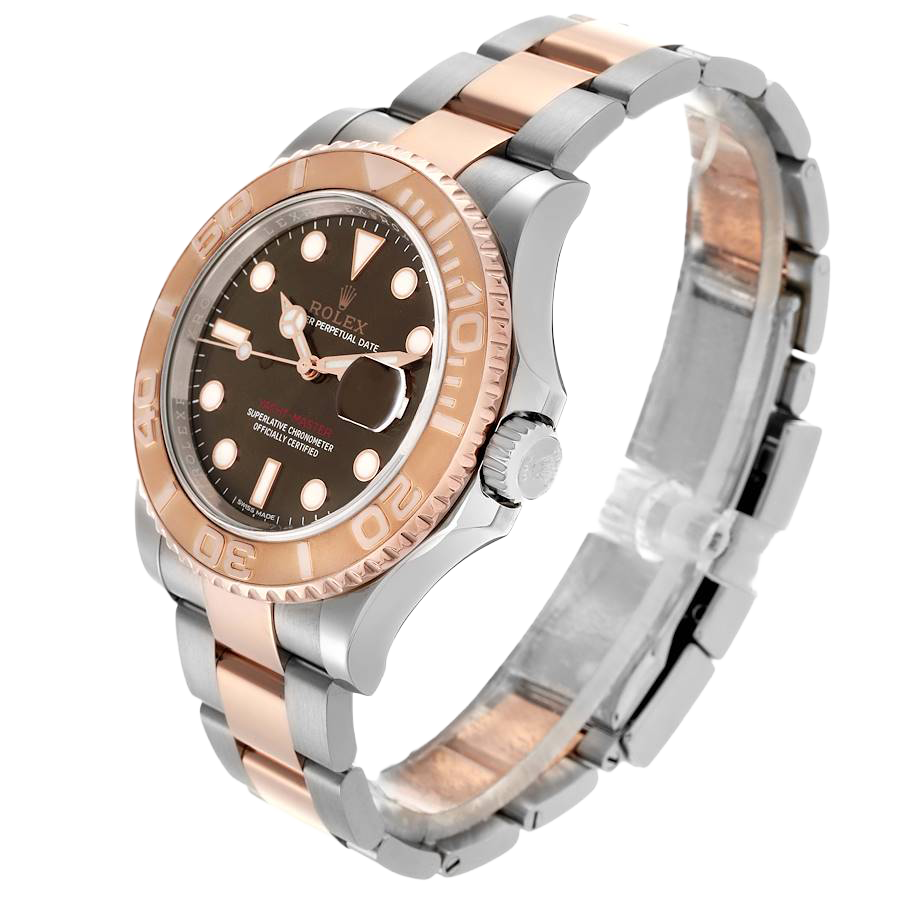 Yachtmaster 40 Rose Gold Steel Brown Dial Mens Watch 116621