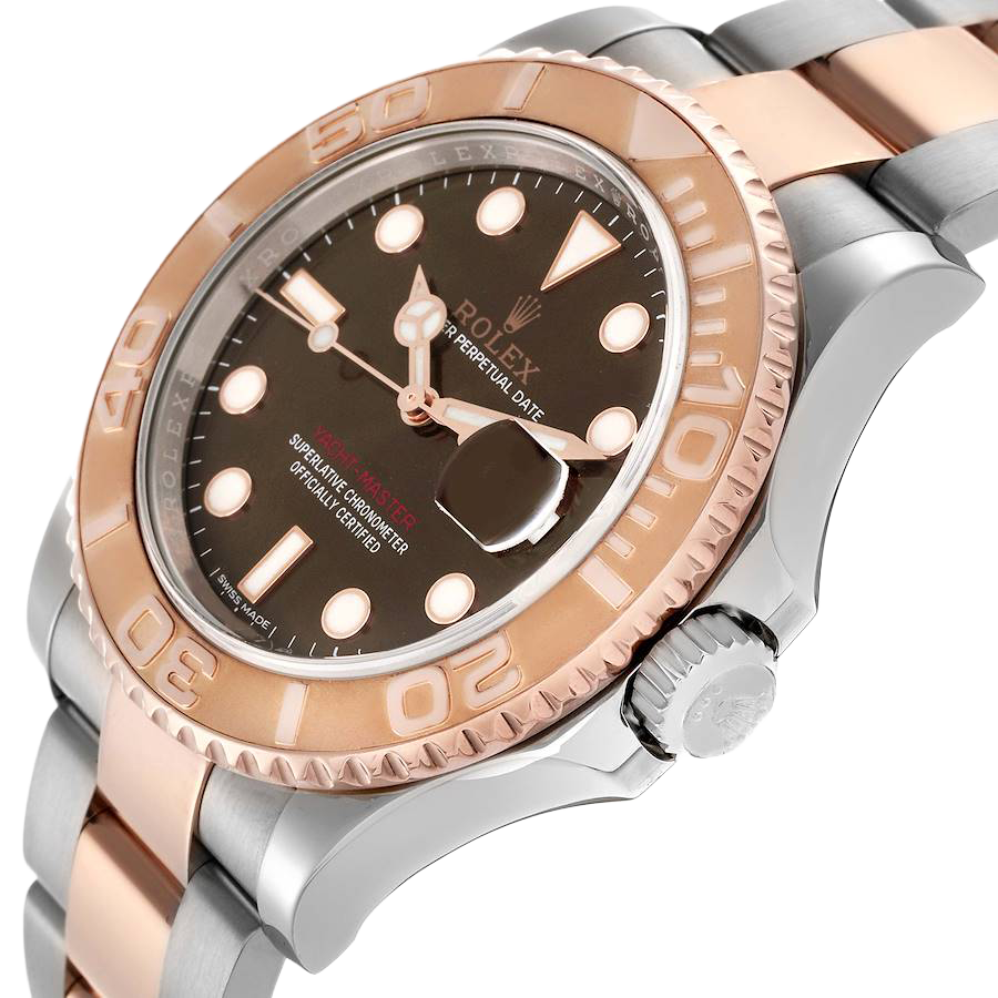 Yachtmaster 40 Rose Gold Steel Brown Dial Mens Watch 116621