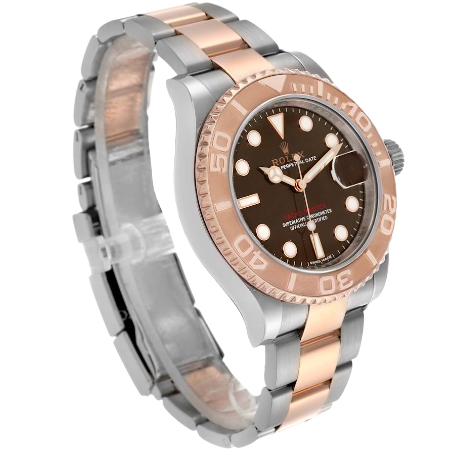Yachtmaster 40 Rose Gold Steel Brown Dial Mens Watch 116621