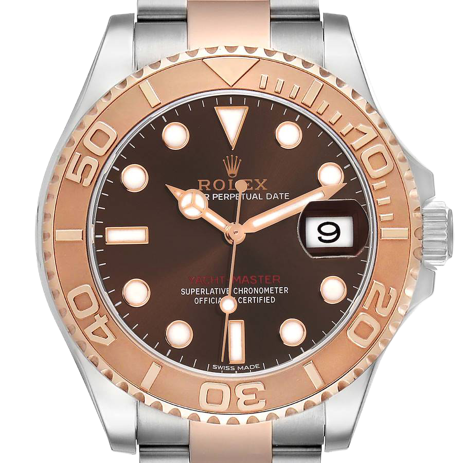 Yachtmaster 40 Rose Gold Steel Brown Dial Mens Watch 116621