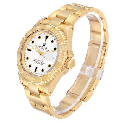 Yachtmaster 40mm Yellow Gold White Dial Mens Watch 16628