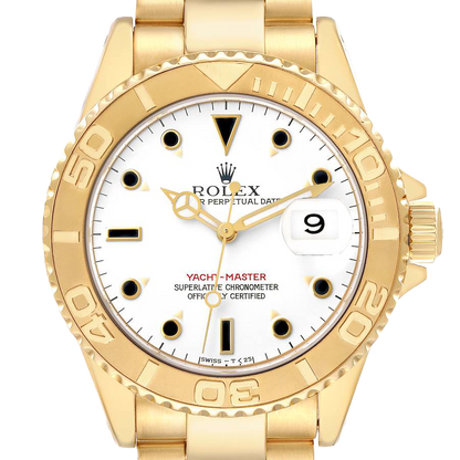 Yachtmaster 40mm Yellow Gold White Dial Mens Watch 16628