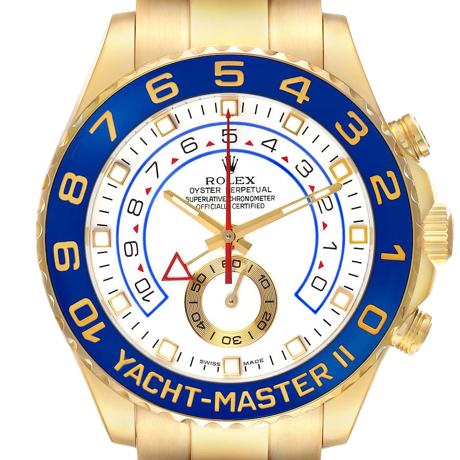 Yachtmaster II 44mm Regatta Yellow Gold Mens Watch 116688