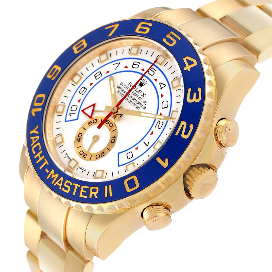 Yachtmaster II 44mm Regatta Yellow Gold Mens Watch 116688