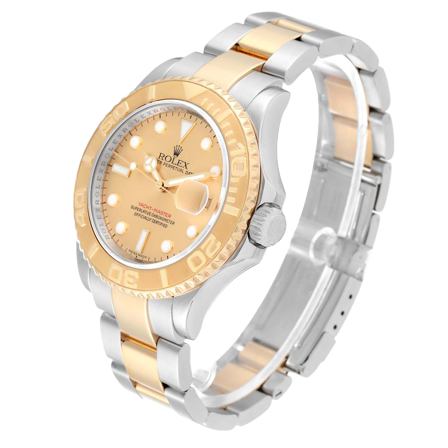 Yachtmaster 40mm Steel Yellow Gold Champagne Dial Mens Watch 16623