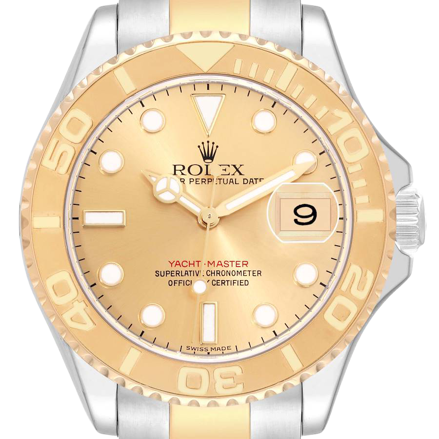 Yachtmaster 40mm Steel Yellow Gold Champagne Dial Mens Watch 16623