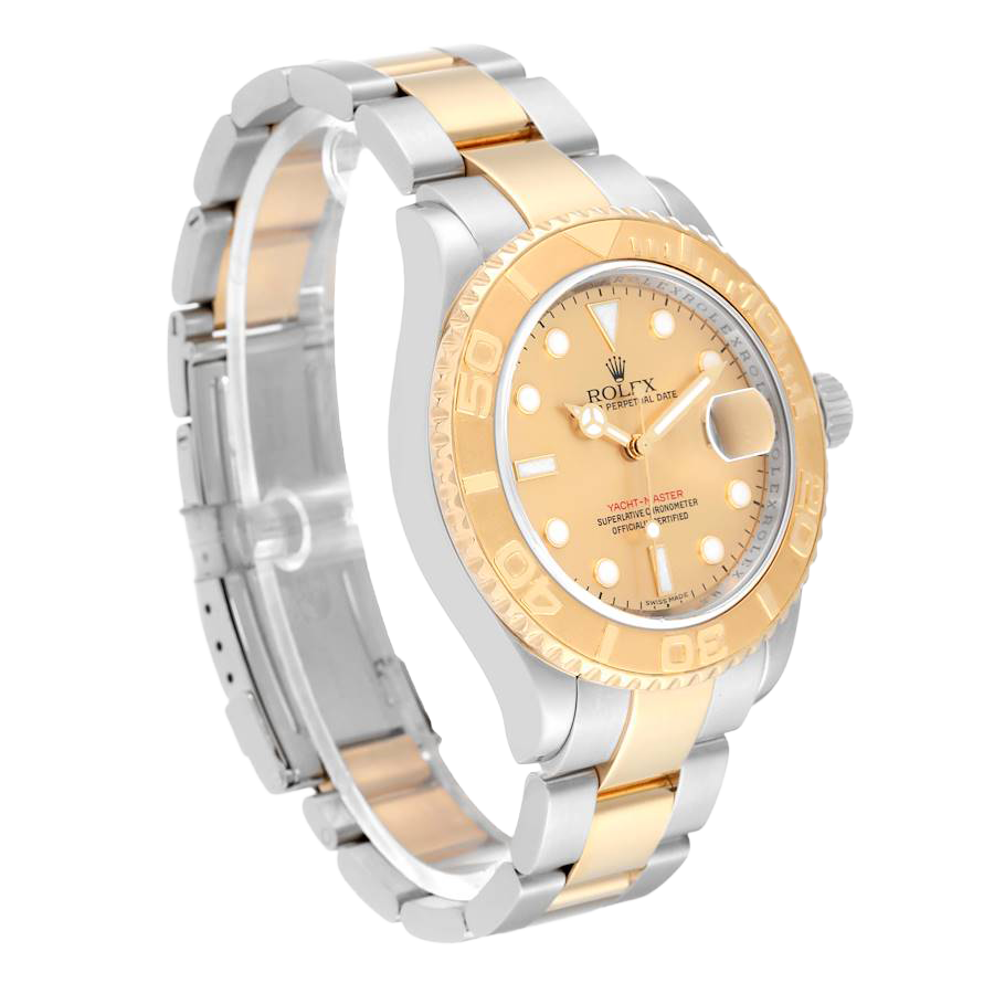Yachtmaster 40mm Steel Yellow Gold Champagne Dial Mens Watch 16623