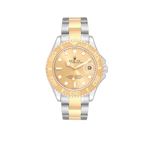 Yachtmaster 40mm Steel Yellow Gold Champagne Dial Mens Watch 16623