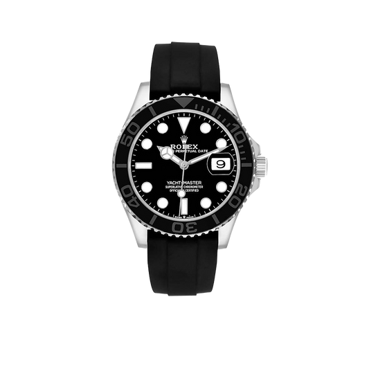 Yachtmaster 42mm White Gold Oysterflex Bracelet Mens Watch 226659